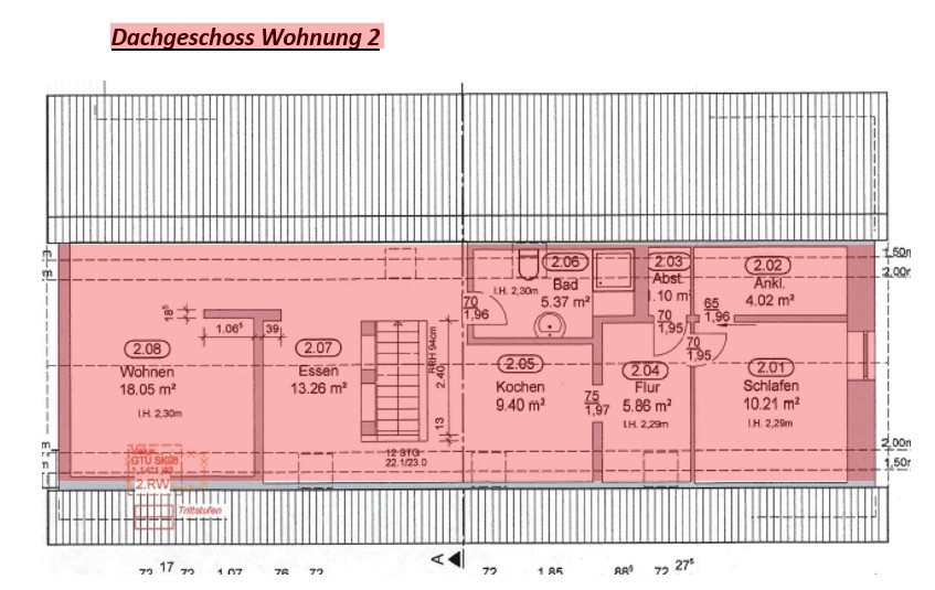 Grundriss DG Wohnung 2